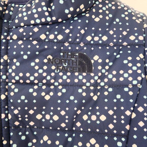 NEW THE NORTH FACE Girl's 12-18 months Reversible Mossbud Swirl Blue Sparkle - Picture 9 of 13